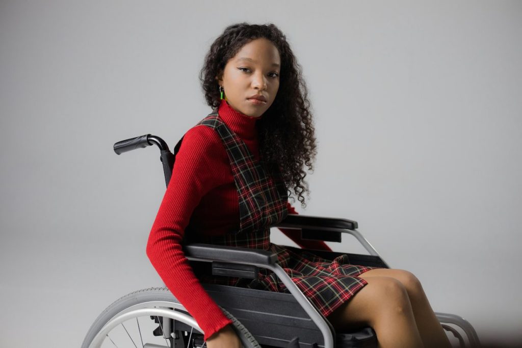 young girl on wheelchair