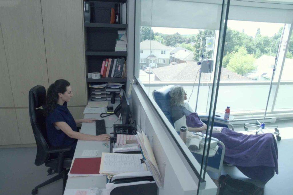 young woman working in the hospital